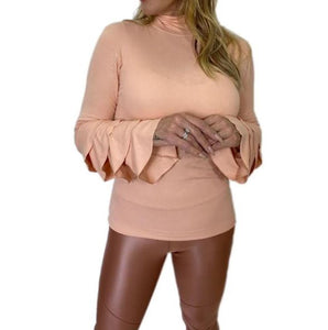 Super Cute Light Orange Long Sleeve Top